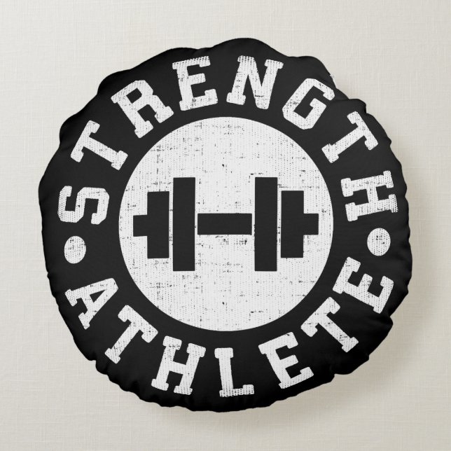 Strength Athlete Round Pillow (Back)