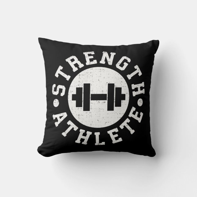 Strength Athlete Throw Pillow (Front)
