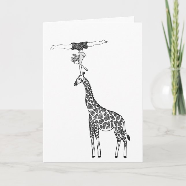 Strength & Balance on a Giraffe - Card (Front)