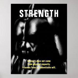 Strength Bodybuilding Training Motivational Poster