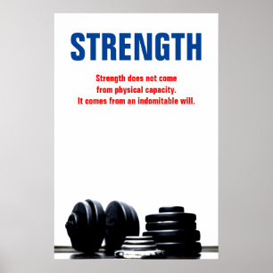Strength Bodybuilding Training Motivational Poster