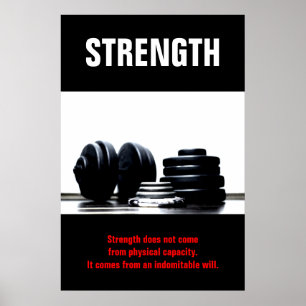 Strength Bodybuilding Training Motivational Poster
