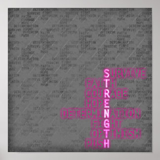 Strength, Breast Cancer Awareness Poster