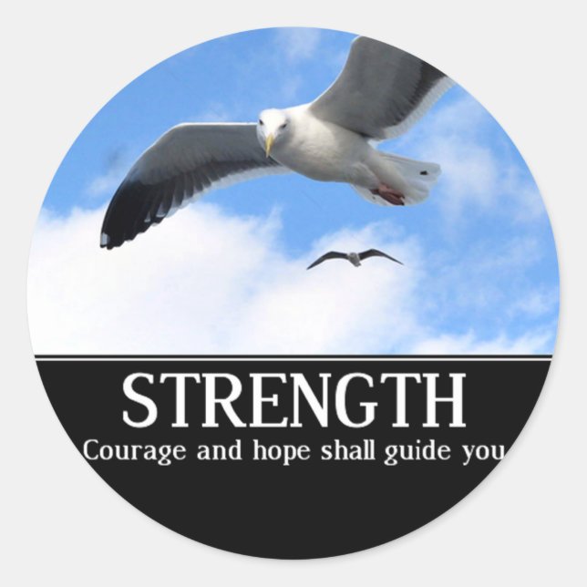 Strength_ Classic Round Sticker (Front)