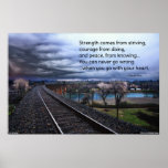 Strength Comes From Striving...motivational Poster at Zazzle