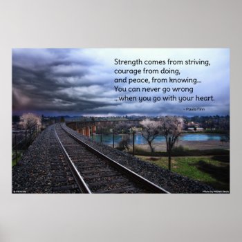 Strength Comes From Striving...motivational Poster by inFinnite at Zazzle