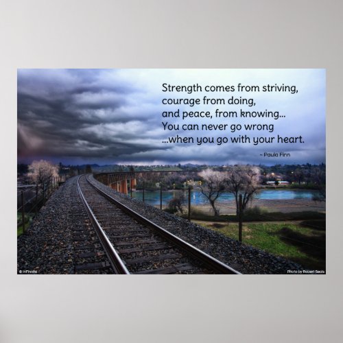 Strength comes from strivingMotivational poster
