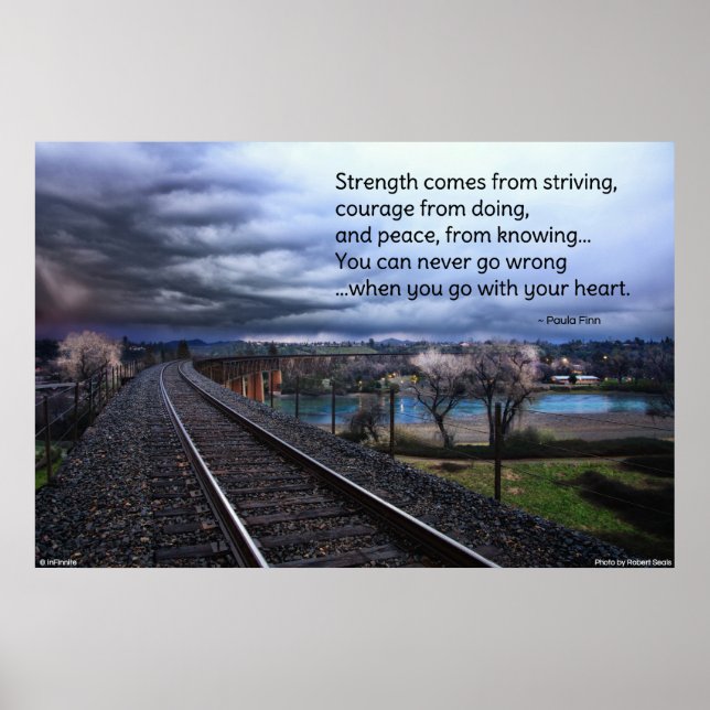 Strength comes from striving...Motivational poster (Front)