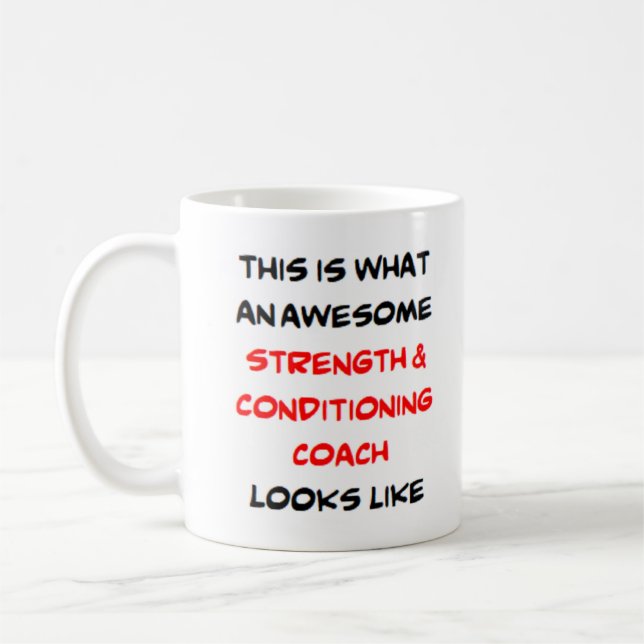 strength & conditioning coach, awesome coffee mug (Left)