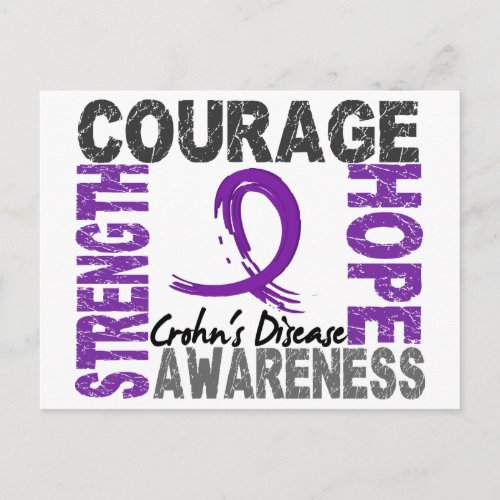 Strength Courage Hope Crohns Disease Postcard