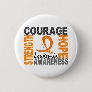 Strength Courage Hope Leukemia Pinback Button