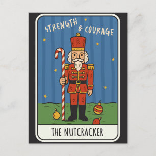 Strength & Courage Nutcracker Soldier Christmas Holiday Postcard
