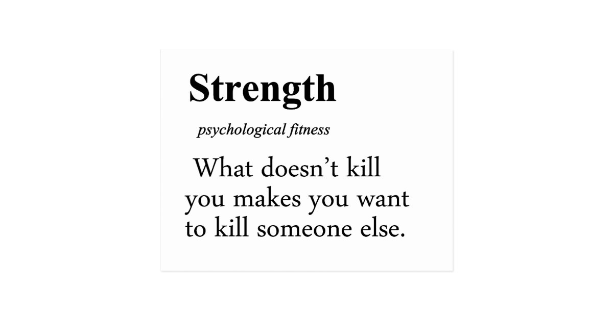 strength-definition-postcard-zazzle