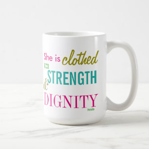 Strength Dignity Bible Verse Girls Inspirational Coffee Mug