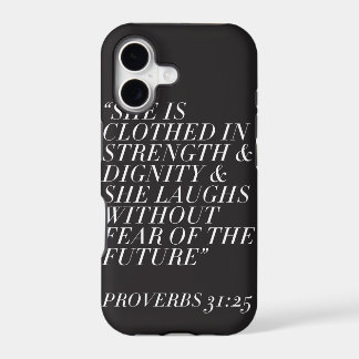 Strength & Dignity (Black) iPhone 17 Case