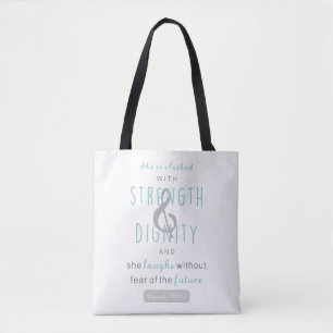 strength & dignity proverbs 31 christian woman tote bag