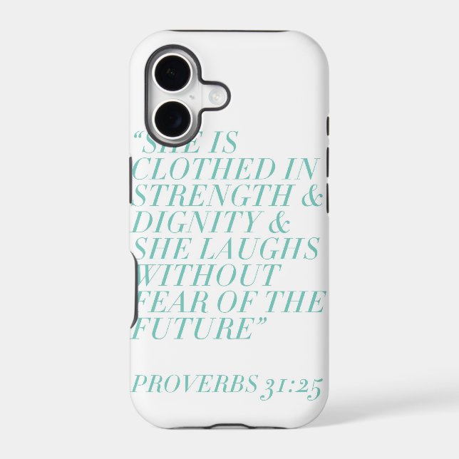 Strength & Dignity (White) Iphone Case (Back)