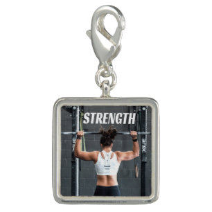 Strength Fittness Women Muscle Worout Motivational Charm