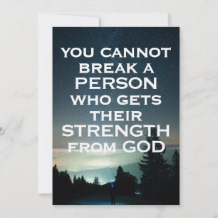 Strength From God Card