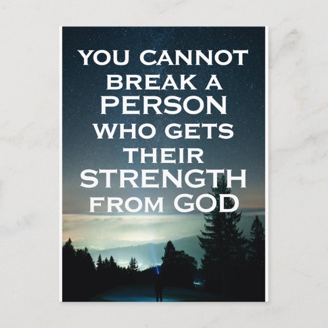 Strength From God Postcard (Front)