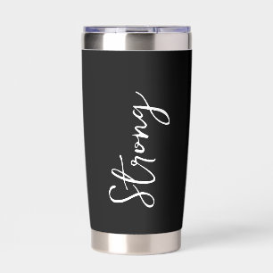 Strength Gym Tumbler Strong Script Black Bulk