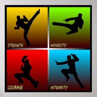 Strength Honesty Courage Integrity Poster