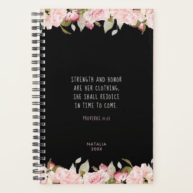 Strength & Honor Proverbs 31 Floral Bible Verse Planner (Front)