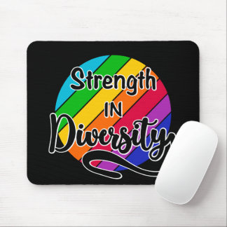 "Strength in Diversity" Rainbow Inclusivity Mouse Pad