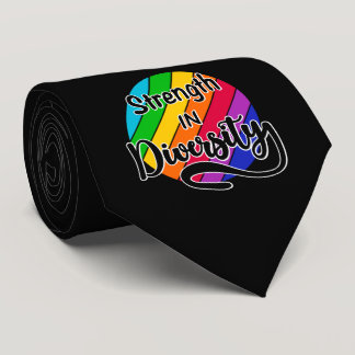 "Strength in Diversity" Rainbow Inclusivity Neck Tie