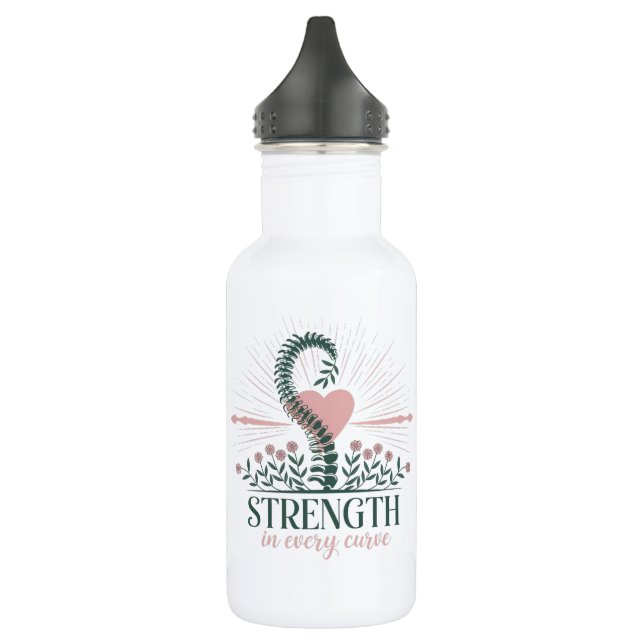 Strength in every curve stainless steel water bottle (Left)