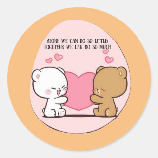 Strength in Love Classic Round Sticker