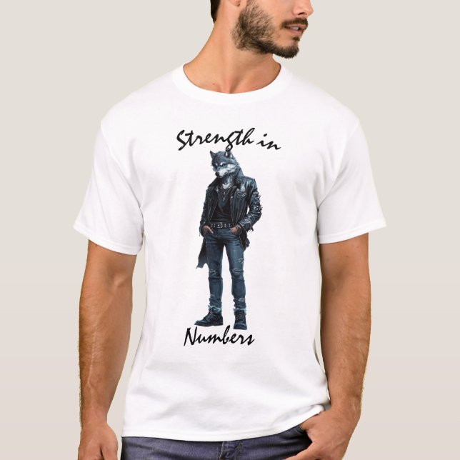 Strength in Numbers Wolf Warrior T-Shirt (Front)