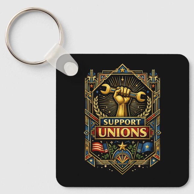 Strength in Solidarity Keychain (Front)