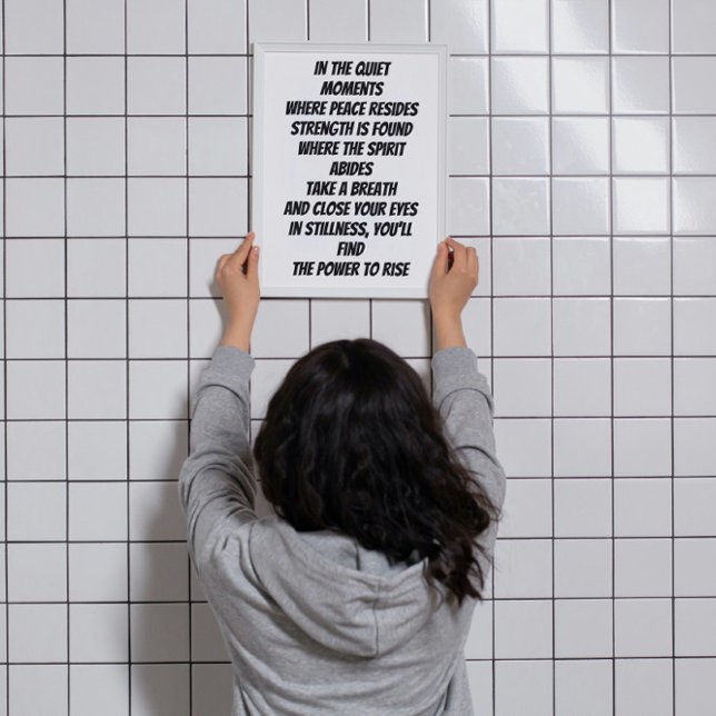Strength in Stillness inspirational mini poem Poster (Creator Uploaded)