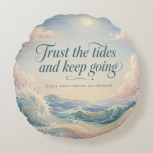 Strength in the Swell Round Pillow