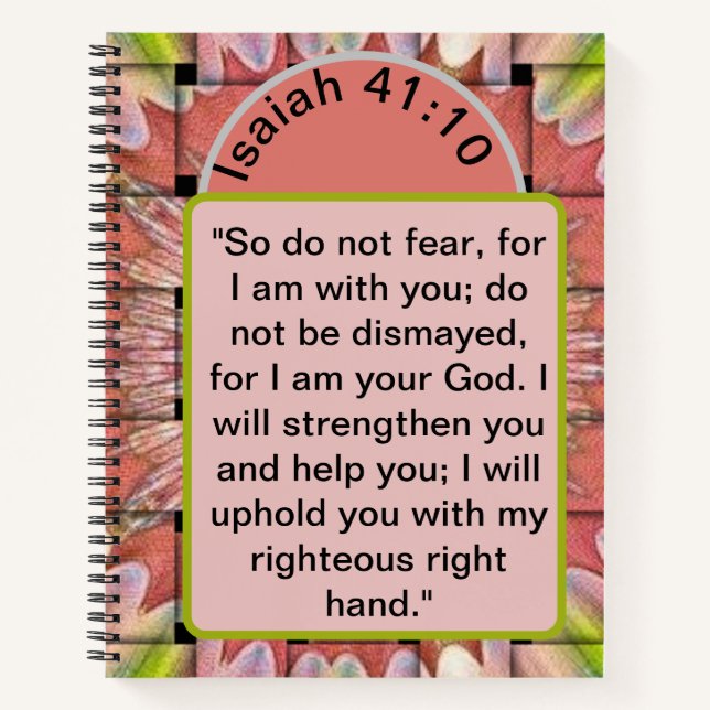 Strength in Weaves: African Woven Art Isaiah 41:10 Notebook (Front)