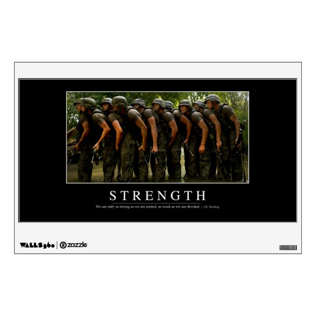 Strength: Inspirational Quote Wall Sticker (Front)