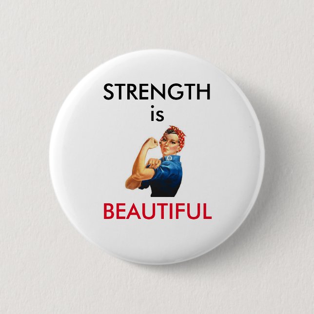 Strength is Beautiful Button (Front)