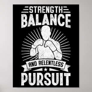 Strength Lance And Relentless Pursuit Karate Fight Poster