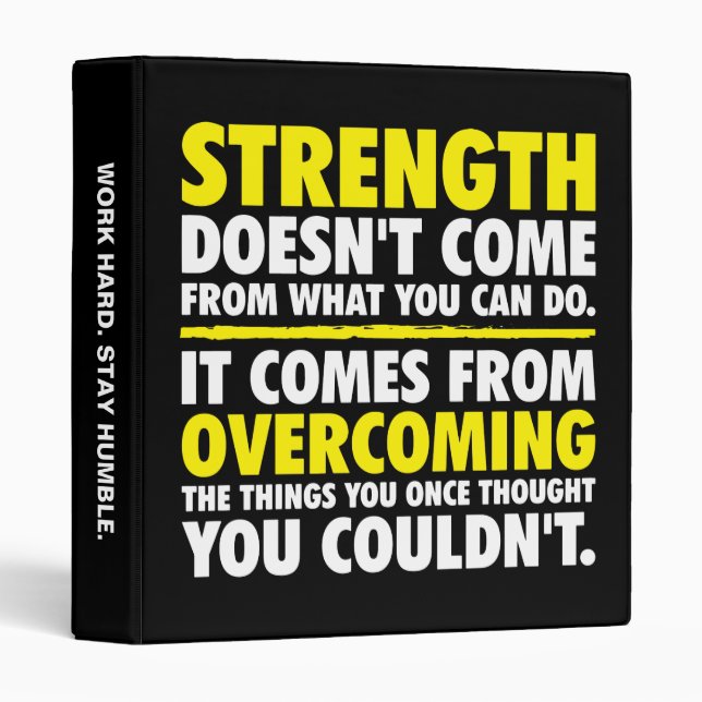 Strength - Motivational 3 Ring Binder (Front/Spine)