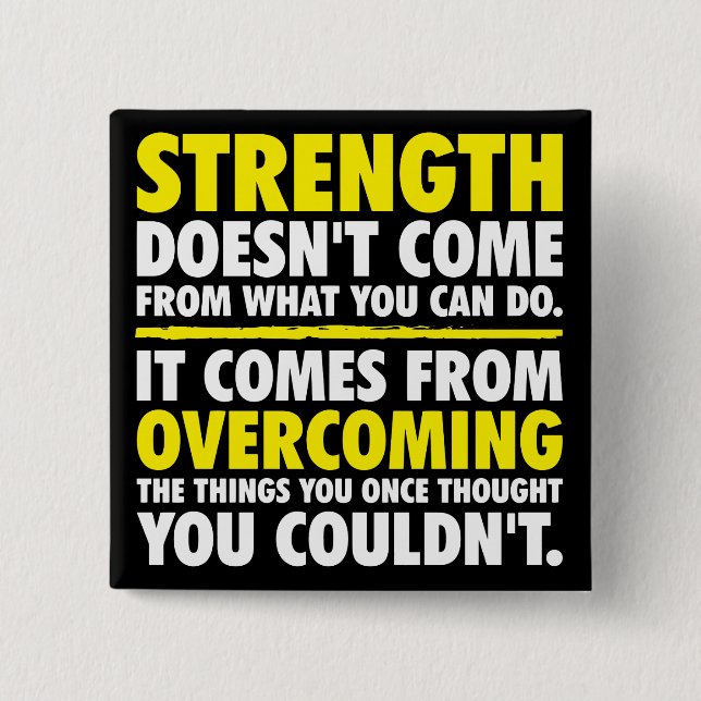 Strength - Motivational Button (Front)