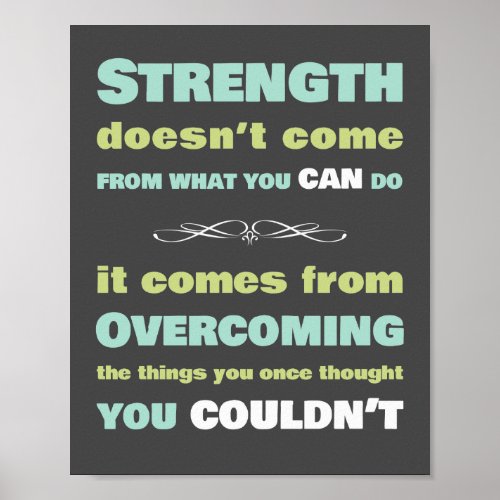 Strength Motivational Quote Poster