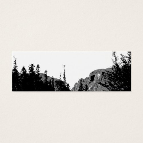 Strength/Mountain Scenery in B&amp;W Bookmark Business Card Template