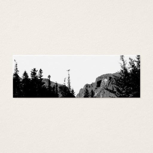 Customizable Strength/Mountain Scenery in B&amp;W Bookmark Business Card Template