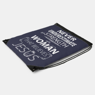 Strength of a Woman Believes in Jesus Backpack