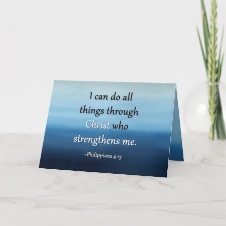 Strength Of Christ Encouragement Card