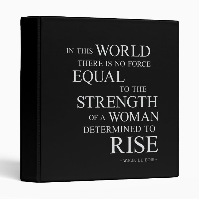 Strength Of Woman Inspirational Motivational Quote 3 Ring Binder (Front/Spine)
