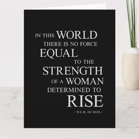 Strength Of Woman Inspirational Motivational Quote Card Zazzle Com
