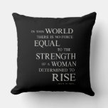 Strength Of Woman Inspirational Motivational Quote Throw Pillow at Zazzle