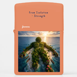 Strength Personalized (w/ Name or Initial) Zippo Lighter